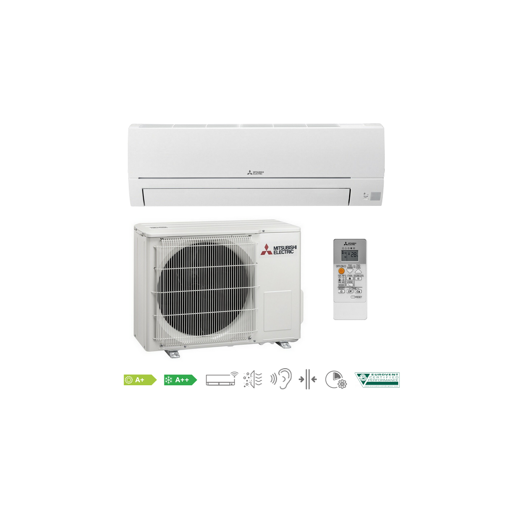 Mitsubishi Klimaanlage R32 Wandgerät Basic MSZ-HR25VF 2,5 kW I 9000 BTU